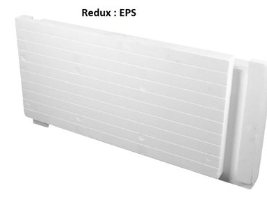 Redux wordt zeker aanbevolen bij ondergrondse gegoten betonkelders en bij na-isolatie van bestaande woningen. Zoals alle EPS-platen is Redux perfect afwerkbaar met sierpleister, kurk of steenstrips.